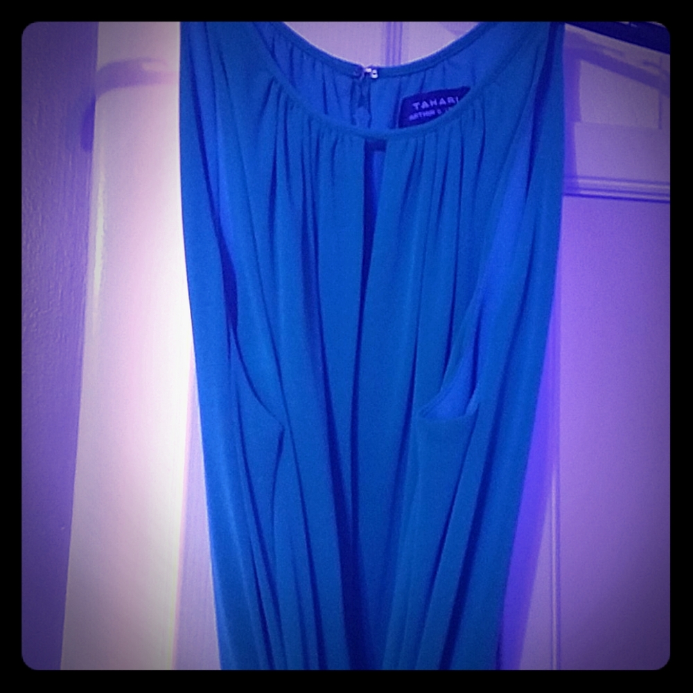 Tahari brillant green dress